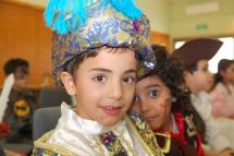 Child dressed up for Purim