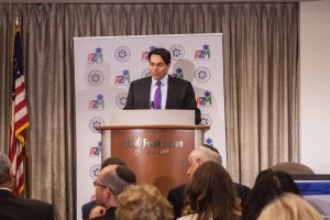 Ambassador Danny Danon addresses BDS conference in New York City.